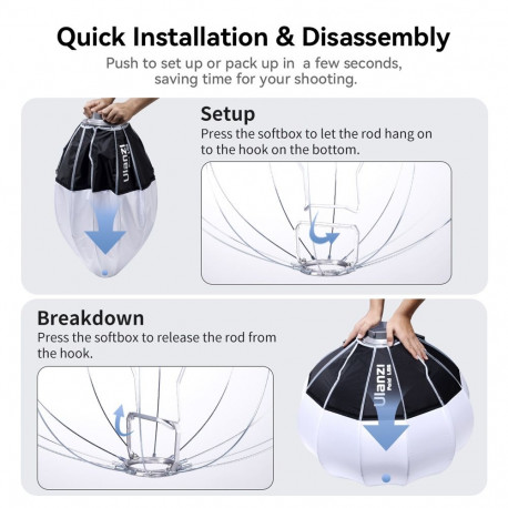 Lighting Equipment - Ulanzi LAS005 80cm Lantern Softbox Bowens Mount 1110g