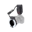 Camera Flash - Meike MK 14EXT Macro Ring Flash, dual tubes, 8 adapters, black