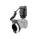 Camera Flash - Meike MK 14EXT Macro Ring Flash (dual tubes, LCD display, 8 adapters)