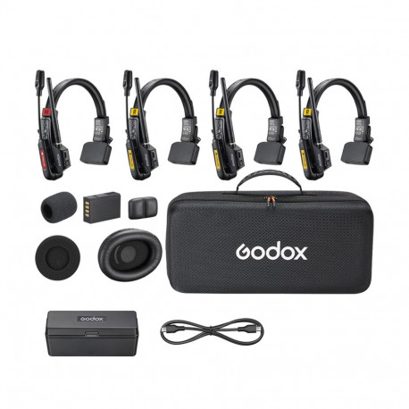 Audio Equipment - Godox Skytalk Air 4S Intercom System 4 Users 500m Range Black