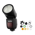 Camera Flash - Godox Speedlite V1 Compact Flash with Wireless System, Black