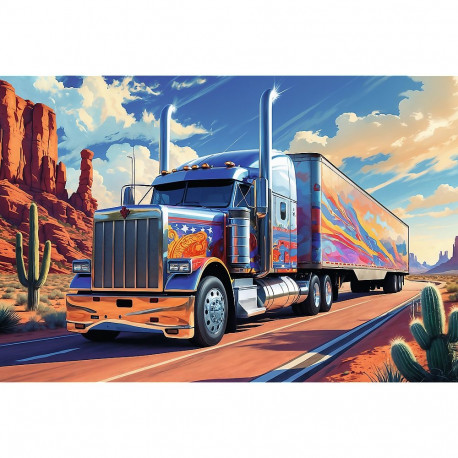 TREFL Puzzle Truck on the road, 160 pcs