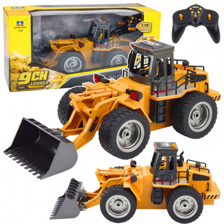 Huina 1:18 kaugjuhtimisega RC buldooser laadur ekskavaator