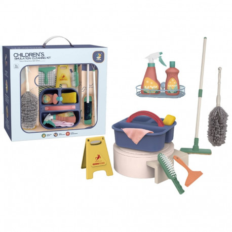 11-ühes puhastuskomplekt ämbri, mopi, tolmuharja ja aknakuivatiga