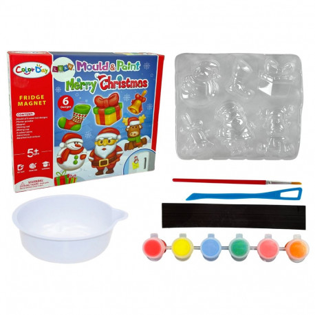 Zestaw DIY Boże Narodzenie Magnesy Odlewy Gipsowe Mikołaj