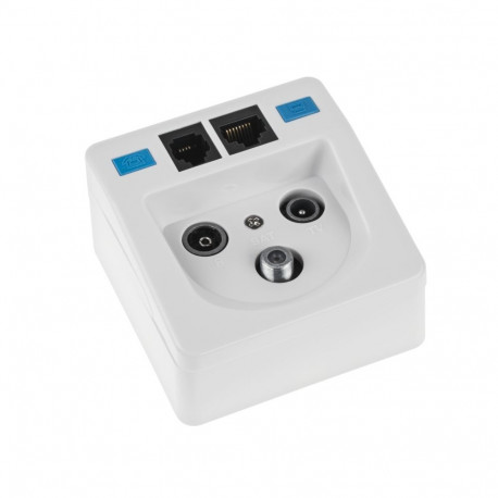 Abonendi pistikupesa BX300 RTV-SAT-RJ11-RJ45