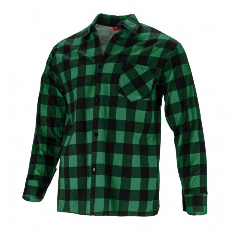 Koszula flanelowa krata zielona, 170g/m2,"2xl", ce, lahti