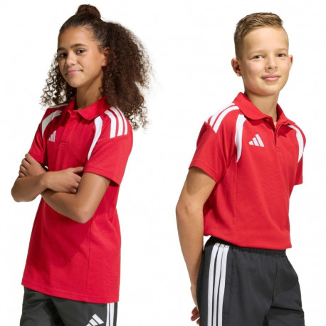 Koszulka dla dzieci adidas Tiro 26 League Polo czerwona KF3408 128cm