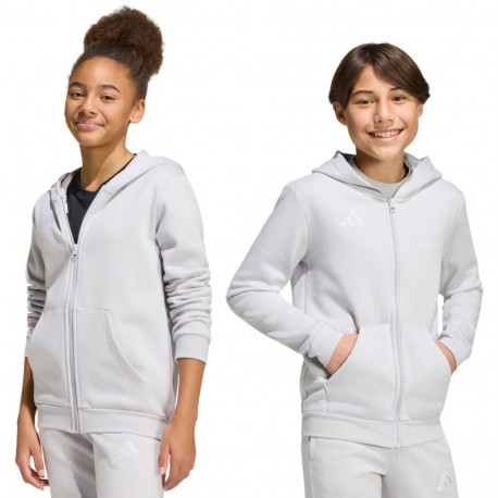 Bluza dla dzieci adidas Entrada 26 Full Zip Hoodie jasnoszara KH1779 128cm