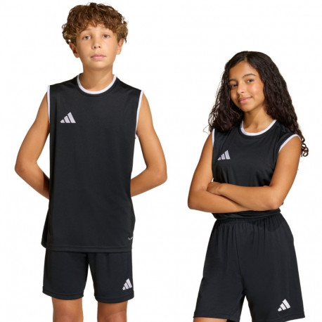 Koszulka dla dzieci adidas Entrada 26 Sleeveless Jersey czarna KB3933 140cm