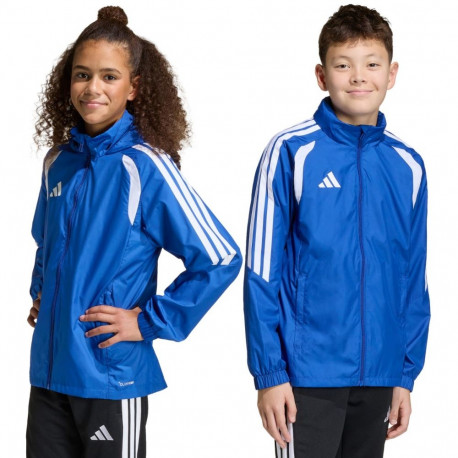 Kurtka dla dzieci adidas Tiro 26 League Windbreaker niebieska JY9723 128cm