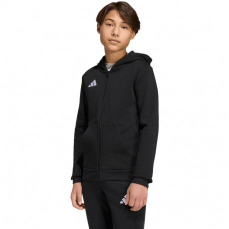 Adidas laste kapuutsiga pusa Entrada 26 Full Zip KH1782 140cm, must