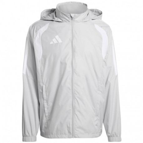 Kurtka dla dzieci adidas Tiro 26 League Windbreaker szara KT2426 116cm