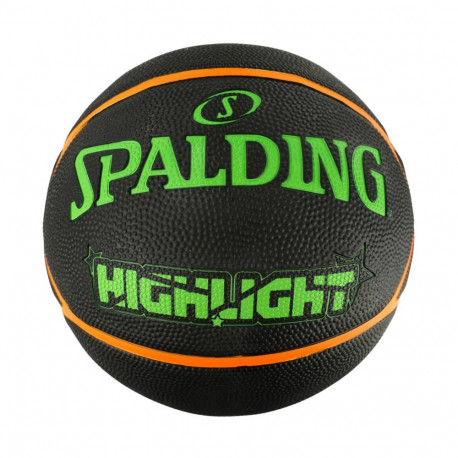 Spalding korvpall Highlight 84354Z 7, must-roheline-oranž