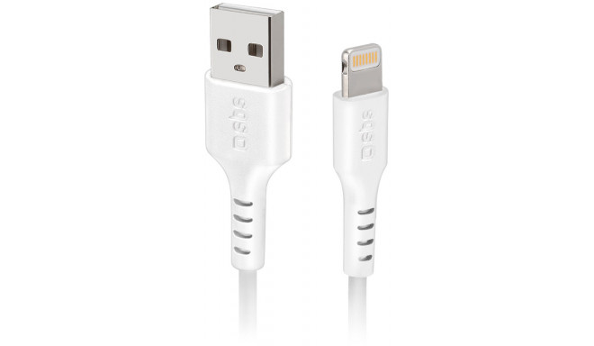 SBS cable USB - Lightning 1m, white (opened package)