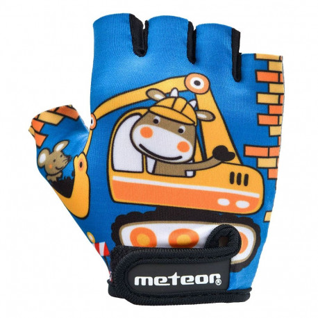 Rękawiczki rowerowe dla dzieci Meteor Teddy Builder Jr 26184-26185-26186 M