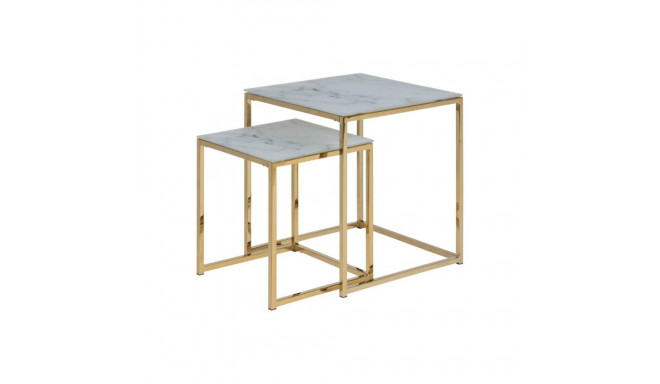 Diivanilauad ALISMA 2tk, valge