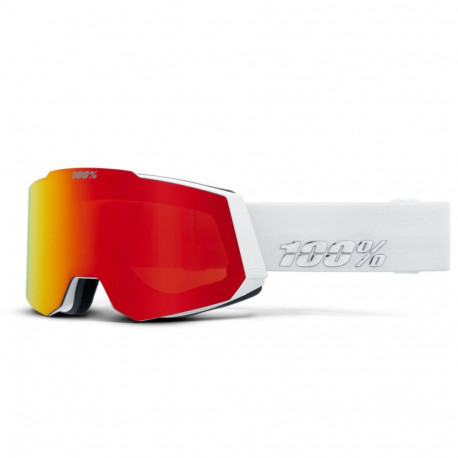 100percent SNOW - SNOWCRAFT Goggle White HiPER Red Mirror