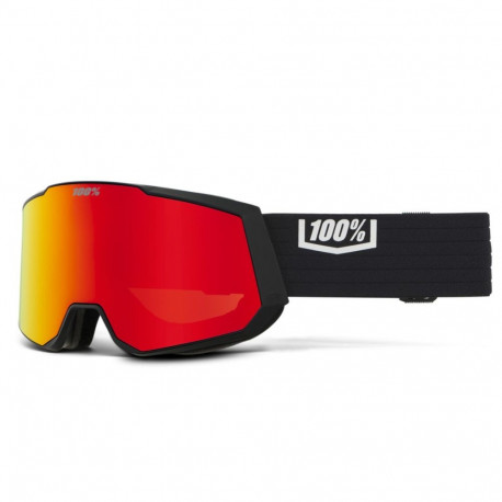 100percent SNOW - SNOWCRAFT XL suusaprillid must punane ML peegel