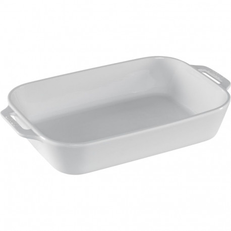 Staub valge keraamiline ristkülikukujuline vorm, 34x24cm