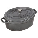 Staub Oval Cocotte, 29cm Graphite Grey, Cast Iron