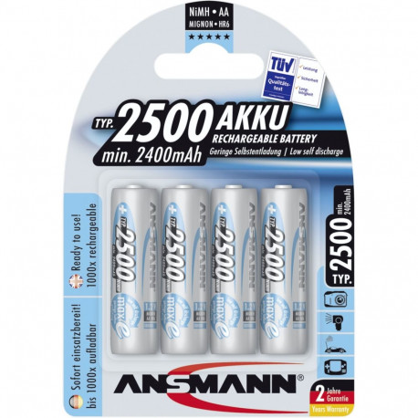 1x4 Ansmann maxE NiMH rech.bat. 2500 Mignon AA 2400 mAh