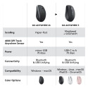 "Logitech MX Anywhere 3 Kabelos + Bluetooth 4000DPI graphit"