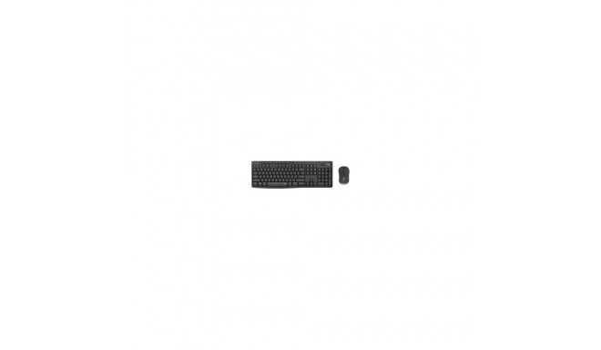 Logitech wireless mouse + keyboard MK295, graphite
