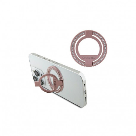 Guess MagSafe Ring stand GUMRSALDGP pink/pink Rhinestone