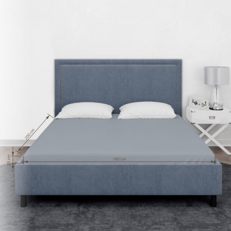 FITTED SHEET SATEEN 180X200+25 GREY