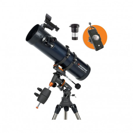 Celestron Astromaster Reflector 130EQ with phoneadapter and T2-Barlow