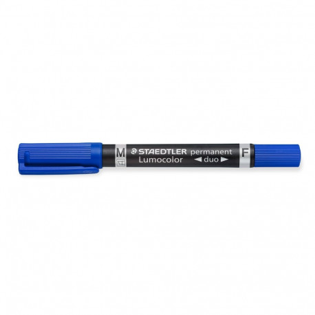 Marker permanentne Staedtler Lumocolor Duo 348, 2-otsaga, sinine