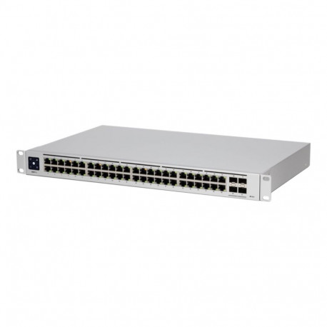 Ubiquiti PRO 48 48-port Layer 3 lüliti 10G SFP+ ühenduste ja ventilaatorita jahutusega, püstikusse p
