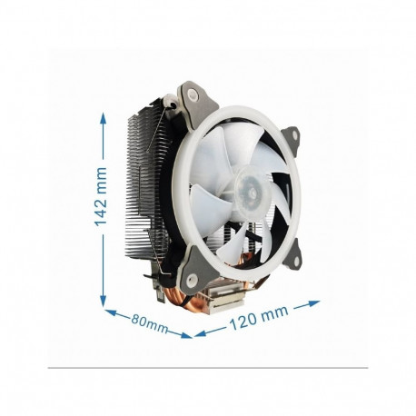 CPU jahuti Huracan 12cm 150W 4-pin, mitmevärviline LED
