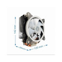 Huracan 12cm 150W 4-pin multicolor LED
