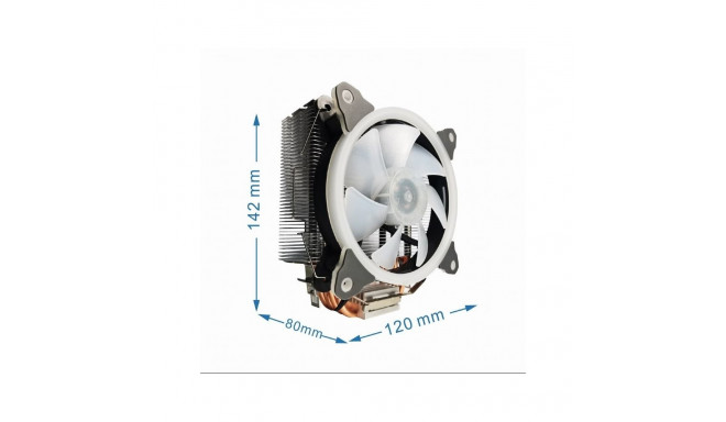 CPU cooler Huracan 12cm 150W 4-pin multicolor LED