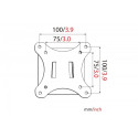 Wall Mount for 1xLCD max. 27" max. load 18kg