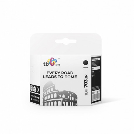 Ink HP DJ D730/F735 Black remanufactured TBH-703BR (HP No. 703 CD887AE)
