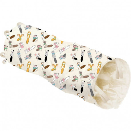 Pet Toy - ZOLUX Chatouille Tunnel 100cm Cats and Mice Pattern
