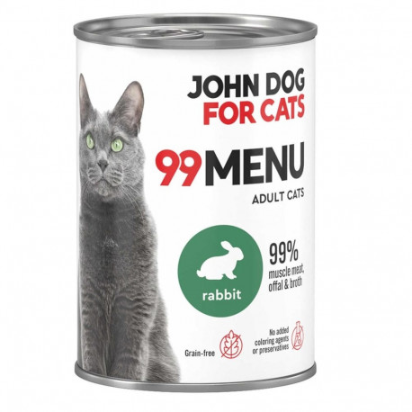 Cat Food - JOHN DOG 99 Menu Rabbit Wet Food 400g
