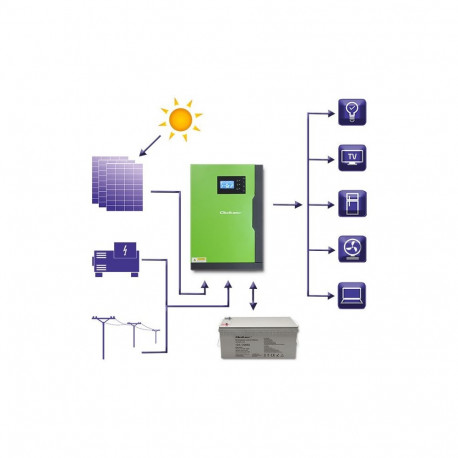 Energy Inverter - Qoltec 53887 5.5kW 100A 48V MPPT Off-Grid