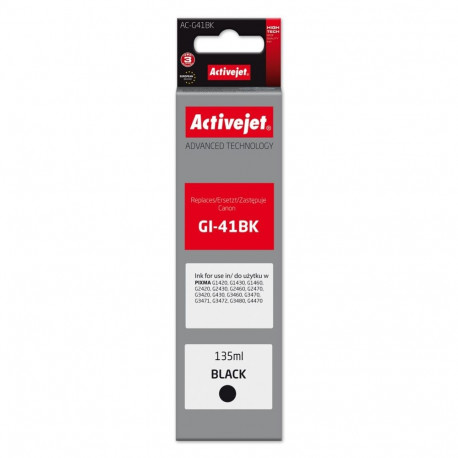 Ink Bottle - Activejet AC-G41Bk 135 ml Dye-based Black Ink for Canon