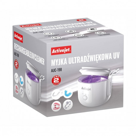 Ultrasonic Cleaner - Activejet AUC-198 125ml, 20min, 3 modes White