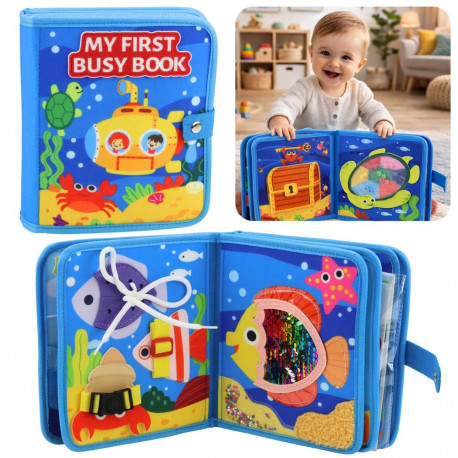 Hariv sensoorne vildist 3D mereloomade raamat