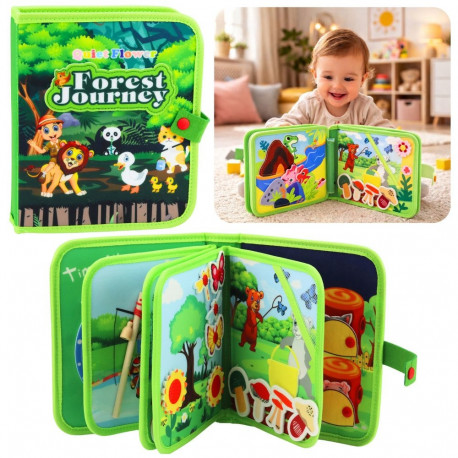 Hariv sensoorne vildist 3D raamat metsloomad