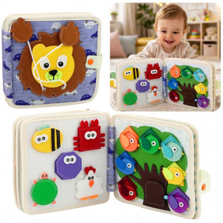 Hariv vildist sensoorne 3D raamat Džungel Lõvi