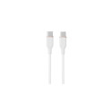 Silicone Cable USB Type-C - Type-C, 60W, (white, 1m)