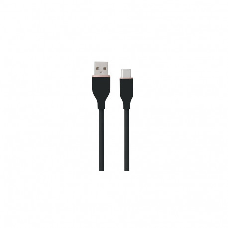 Silicone Cable USB Type-A - Type-C (black, 2m)