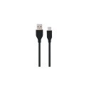 Silicone Cable USB Type-A - Type-C (black, 2m)