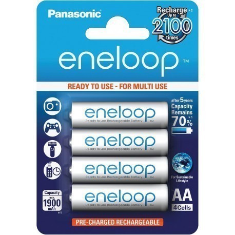Panasonic eneloop rechargeable battery AA 1900 4BP